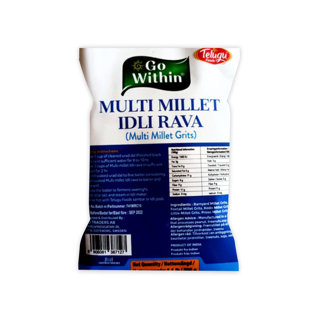 TELUGU GO WITHIN MULTI MILLET IDLI RAVA