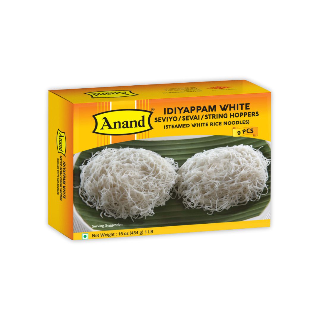 ANAND IDIYAPPAM WHITE ( STEAMED WHITE RICE NOODLS ) 9PCS