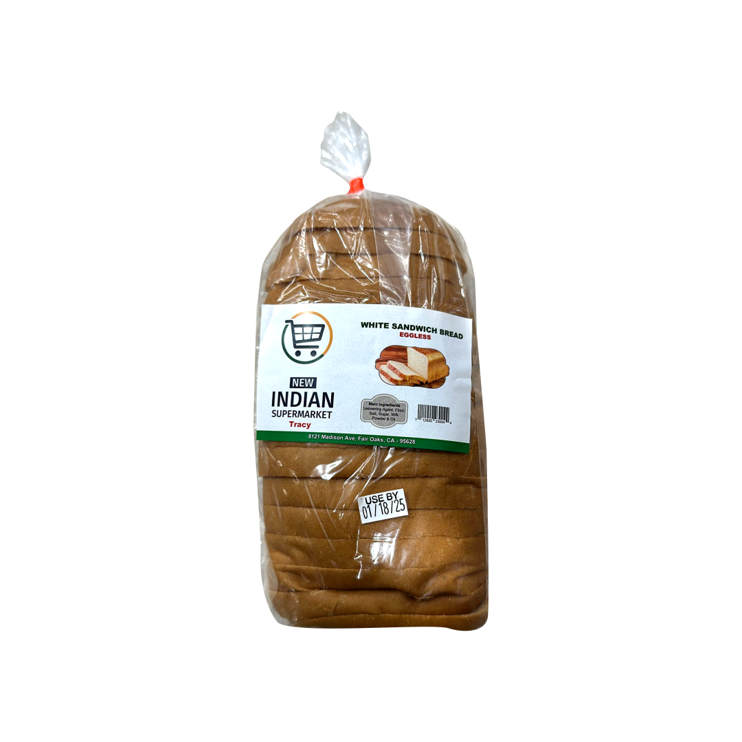 WHITE SANDWICH BREAD ( EGG LESS ) BY NEW INDIAN SUPERMARKET