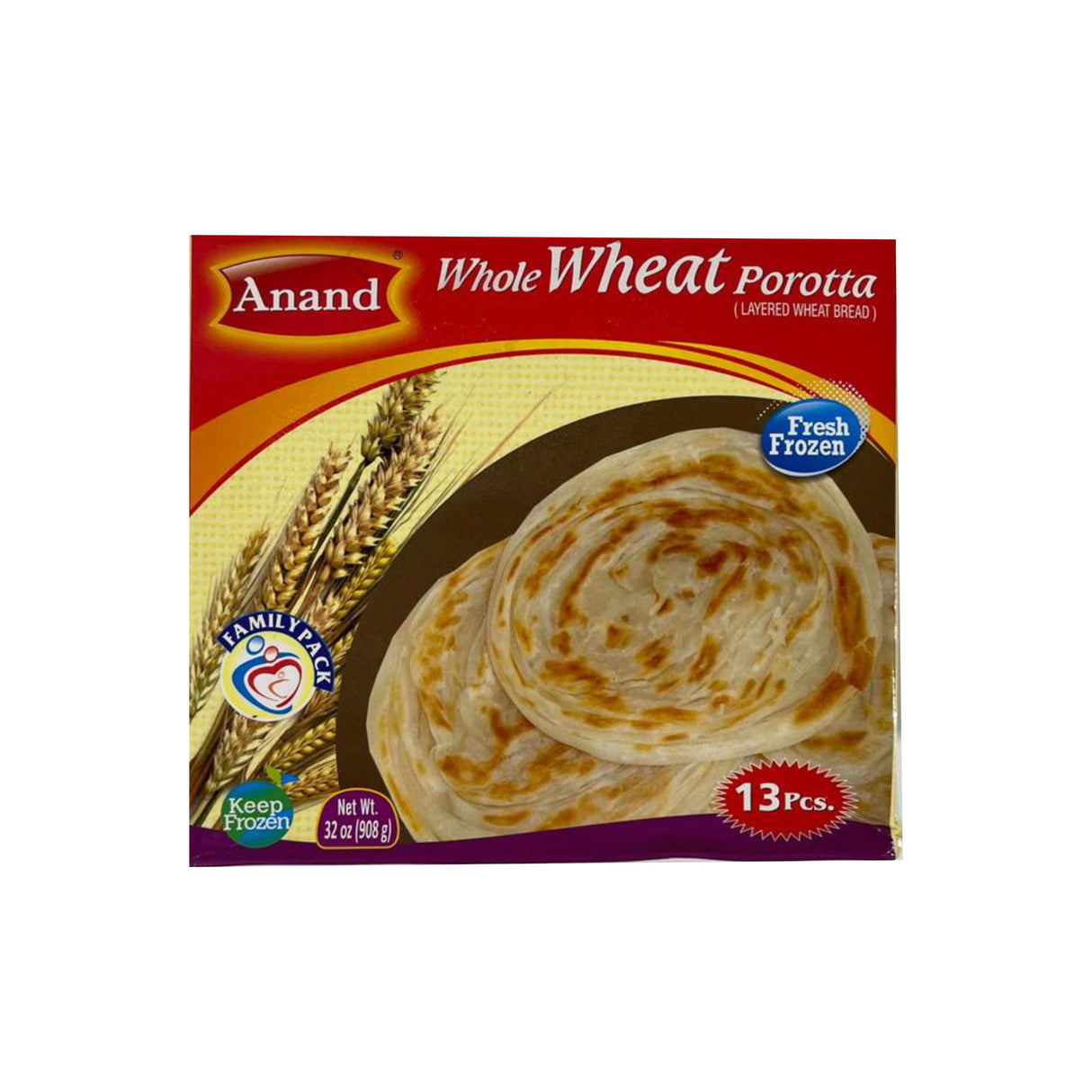 ANAND WHOLE WHEAT POROTTA 13PCS