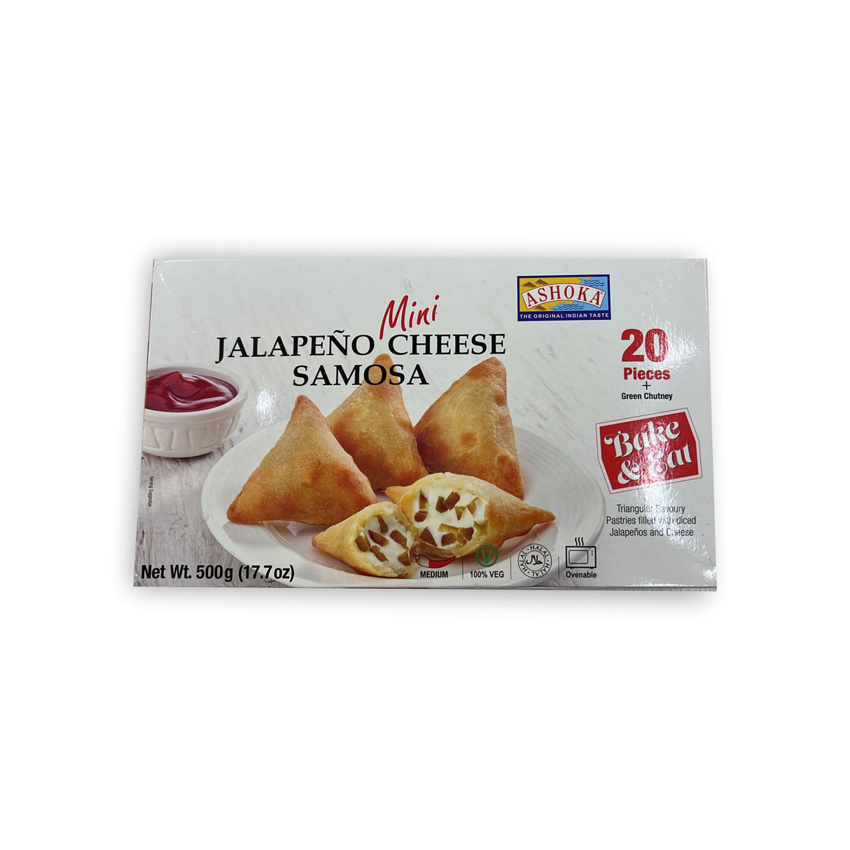 ASHOKA JALAPENO CHEESE SAMOSA 20PCS