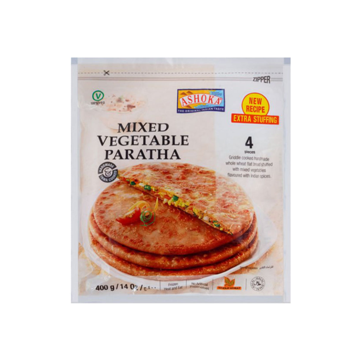 ASHOKA MIXED VEGETABLE PARATHA 4 PCS