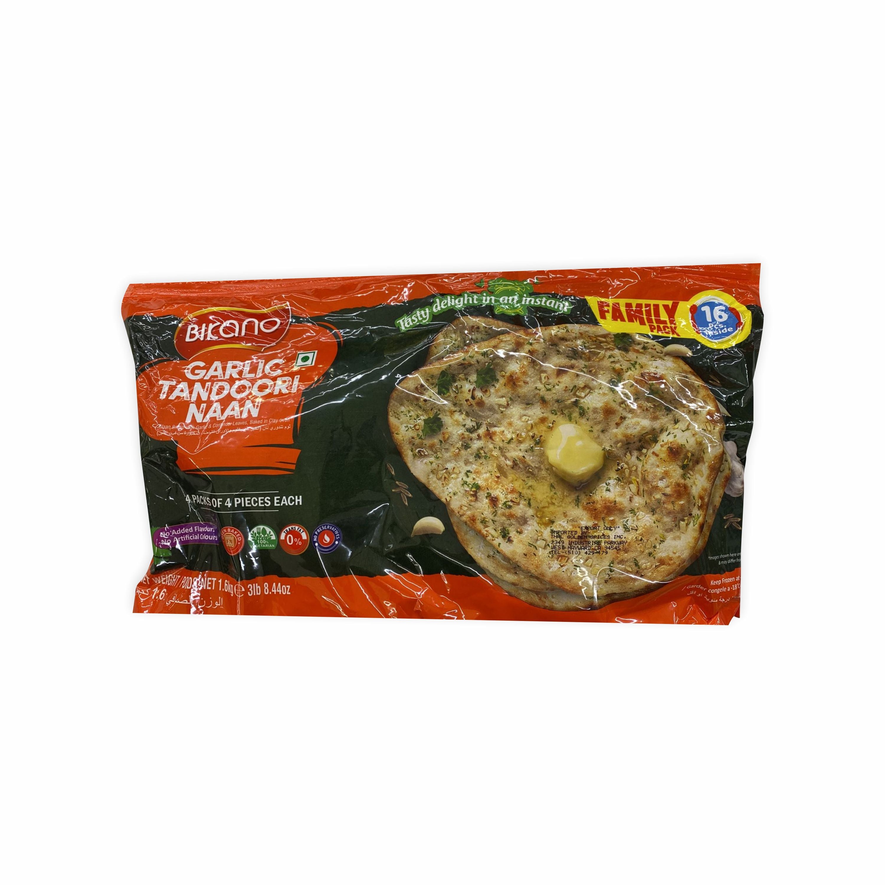 BIKANO GARLIC TANDOORI NAAN 16PCS – New Indian Supermarket, Tracy