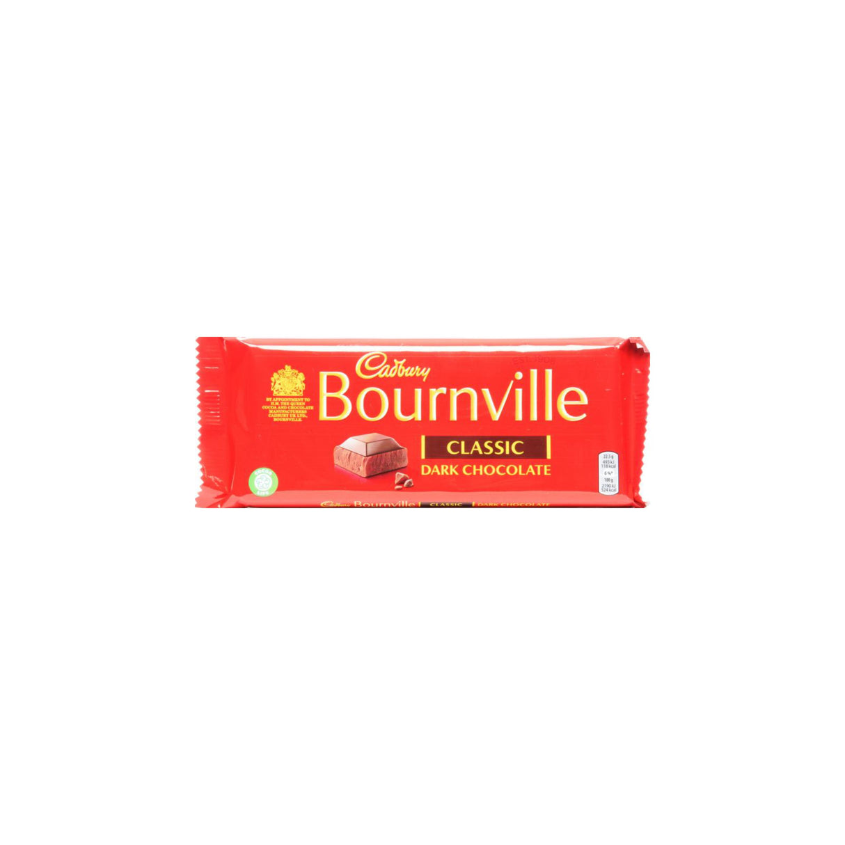 BOURNVILLE CLASSIC DARK CHOCOLATE 180GM