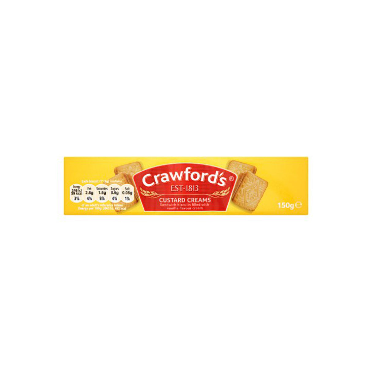 CRAWFORDS CUSTARD CREAMS BISCUITS