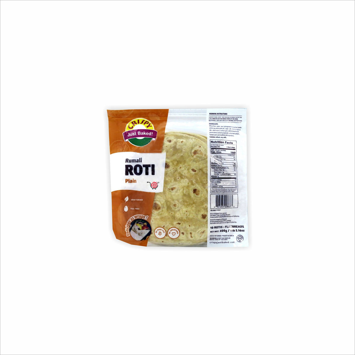 CRISPY RUMALI ROTI PLAIN 10PCS – New Indian Supermarket, Tracy