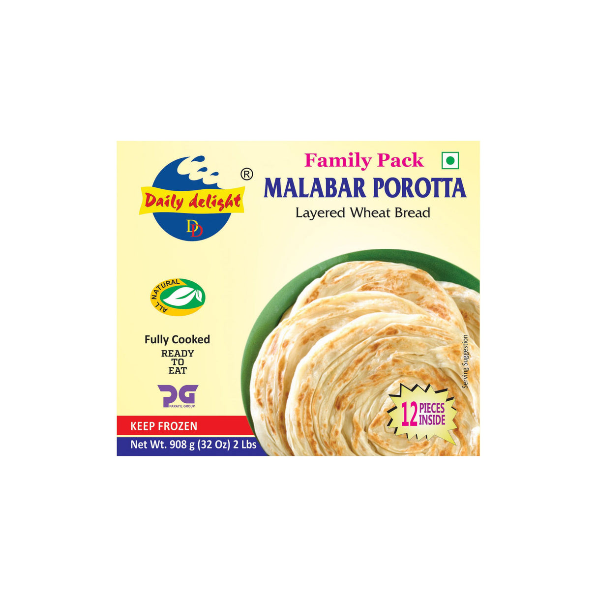 DAILY DELIGHT MALABAR POROTTA 12PCS