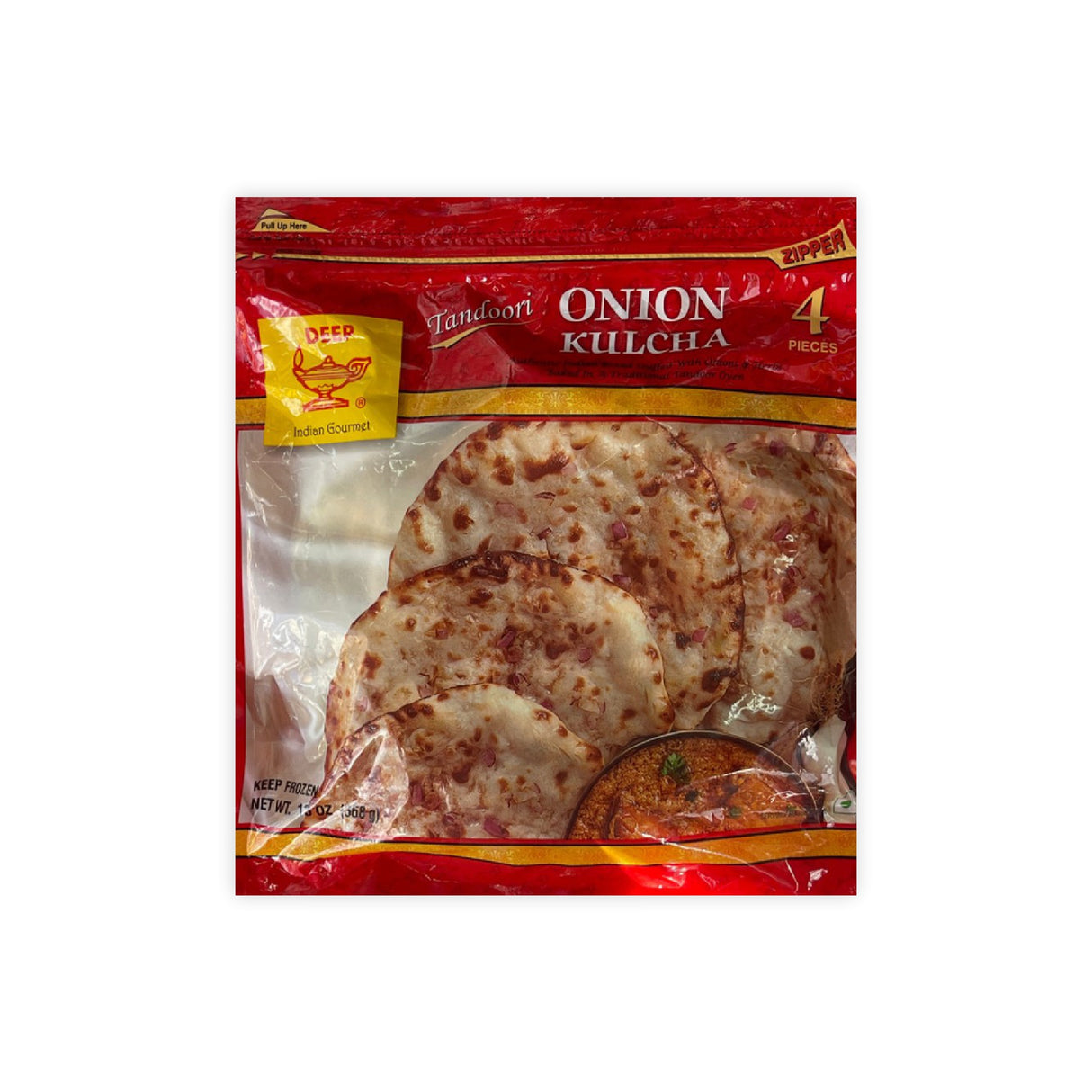 DEEP ONION KULCHA - 4PCS