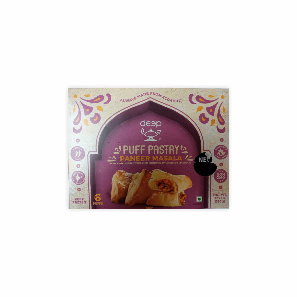 DEEP PUFF PASTRY PANEER MASALA 6PCS