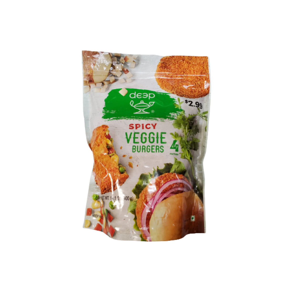 DEEP SPICY VEGGIE BURGER - 4PCS