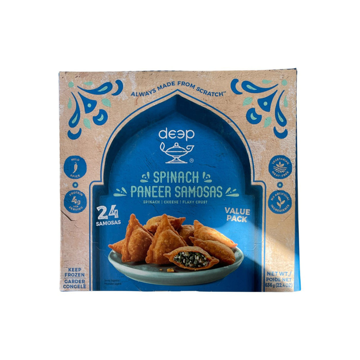 DEEP SPINACH PANEER SAMOSAS