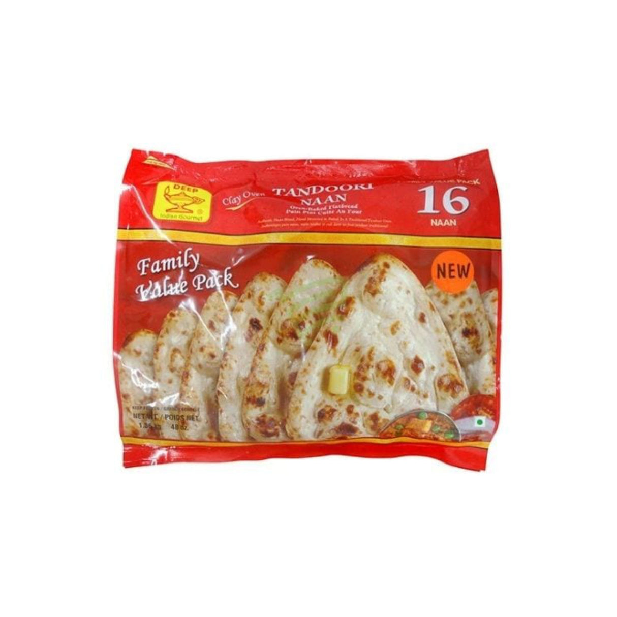 DEEP TANDOORI NAAN - 16PCS