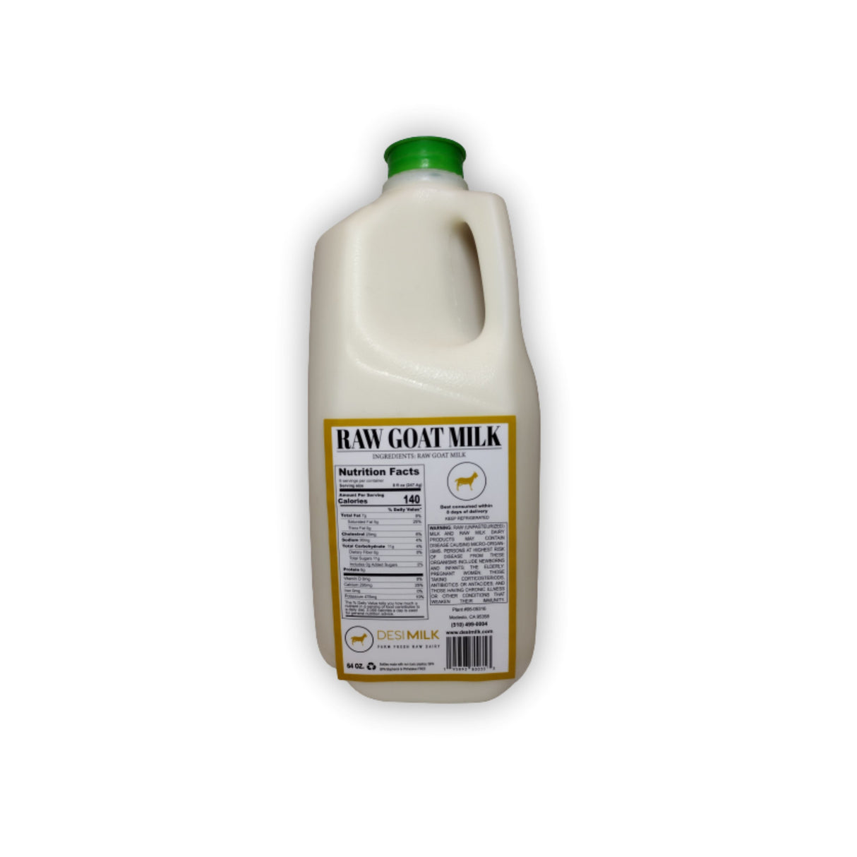 DESI RAW GOAT MILK 1/2 GALLON