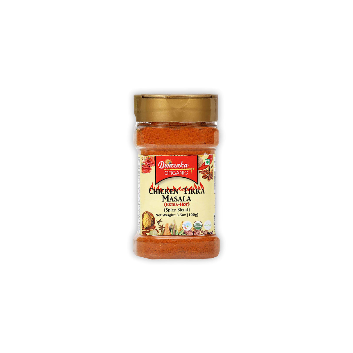 DWARAKA ORGANIC TIKKA MASALA EXTRA-HOT (100GM)