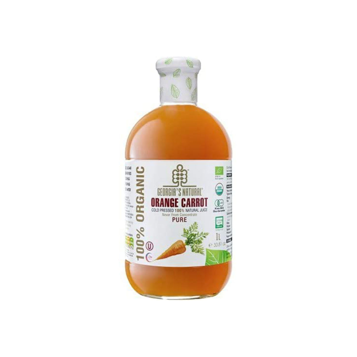 GEORGIA'S NATURAL ORGANIC ORANGE CARROT JUICE 1LTR