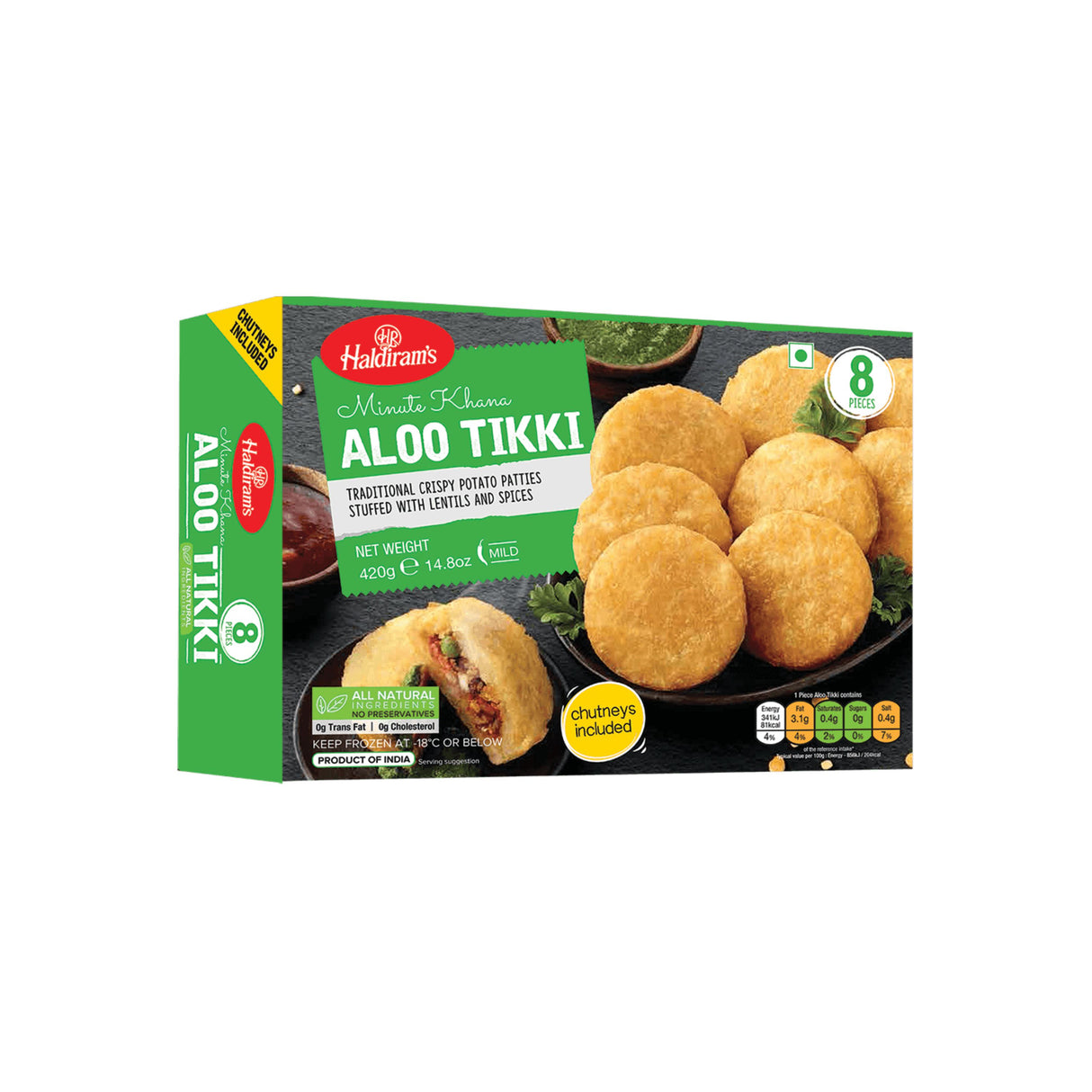 HILDIRAM'S MINUTE KHANA ALOO TIKKI 40PICES