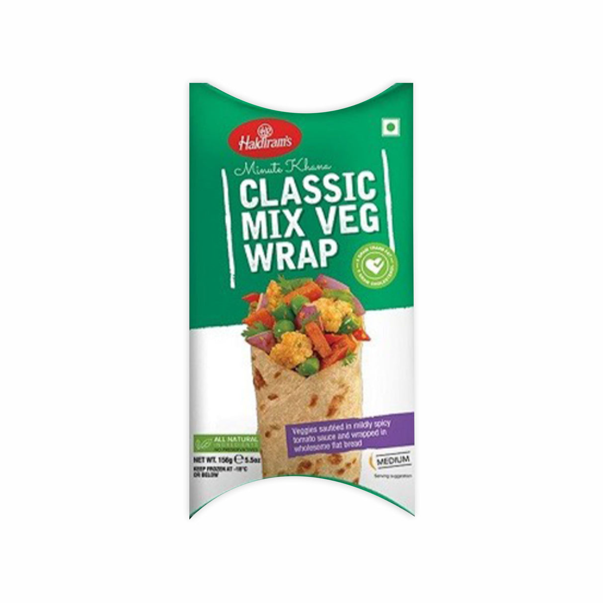 HALDIRAMS MINUTE KHANA CLASSIC MIX VEG WRAP