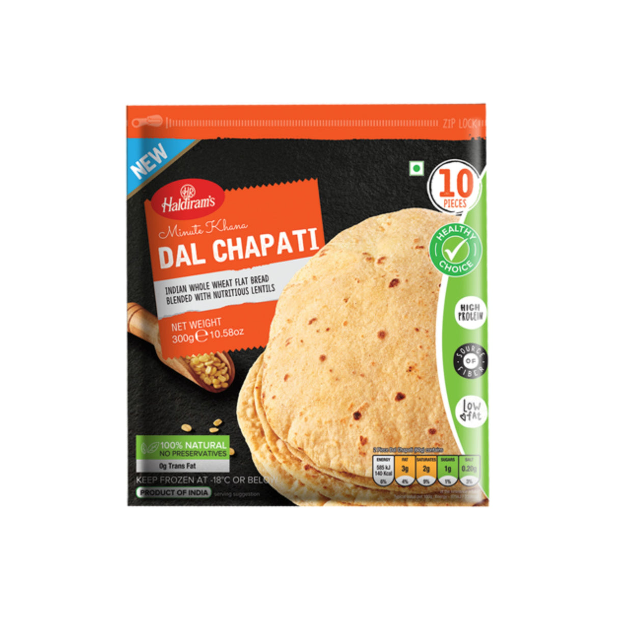 HALDIRAMS MINUTE KHANA DAL CHAPATI 10PCS