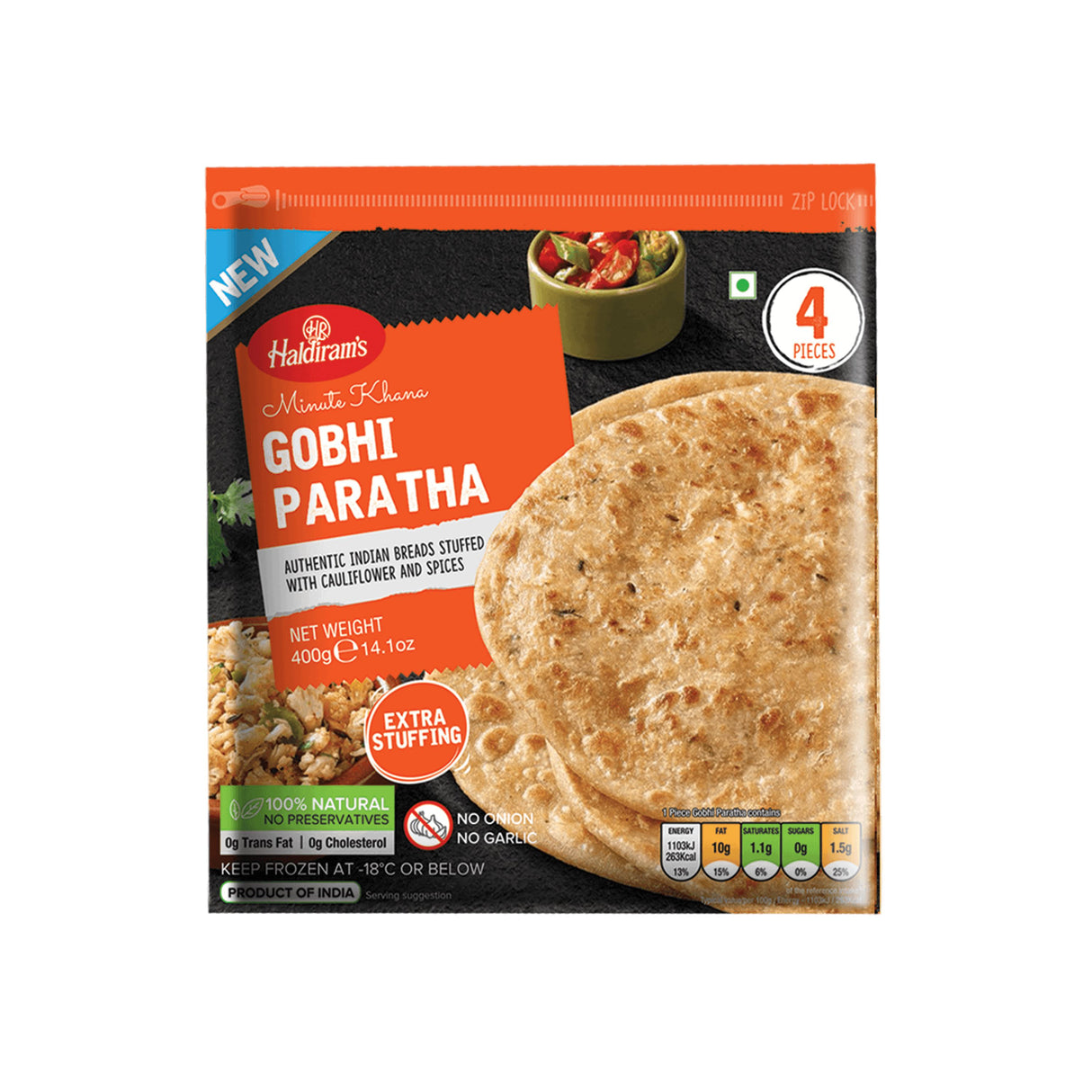 HALDIRAMS MINUTE KHANA GOBHI PARATHA 4PCS