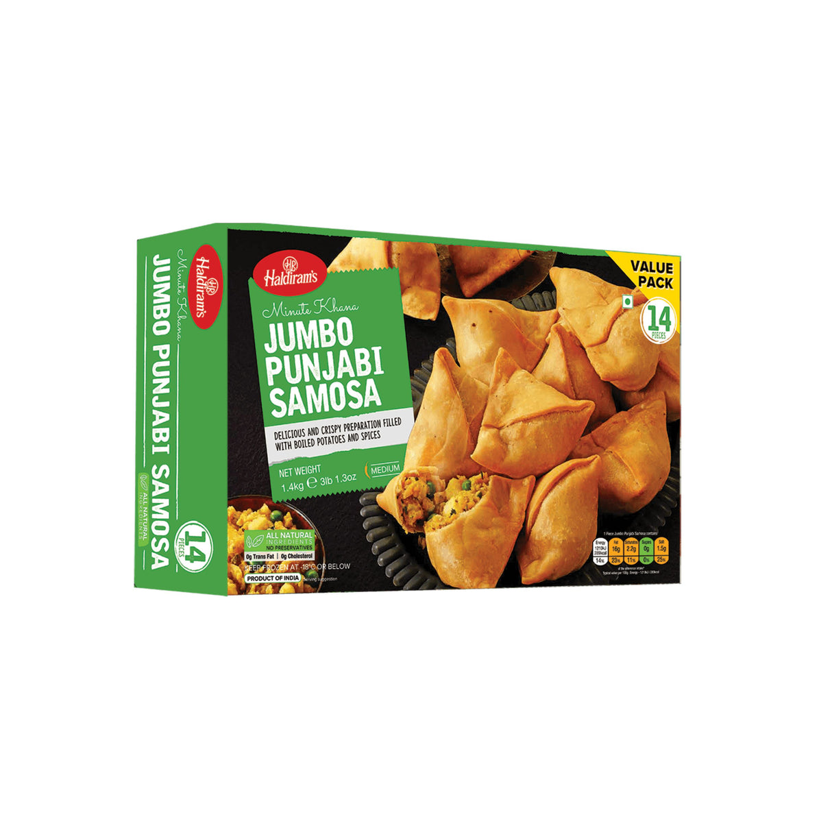 HALDIRAMS MINUTE KHANA JUMBO PUNJABI SAMOSA 14PCS