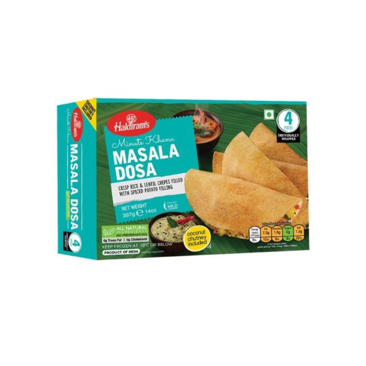 HALDIRAMS MINUTE KHANA MASALA DOSA 4PCS