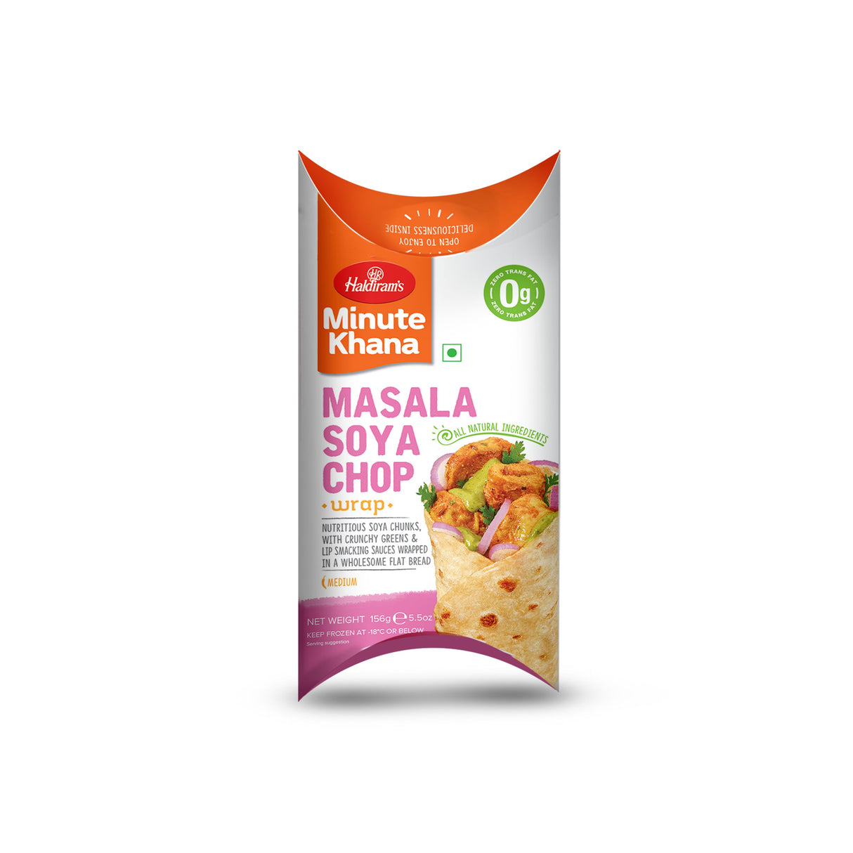 HALDIRAMS MINUTE KHANA MASALA SOYA CHOP WRAP