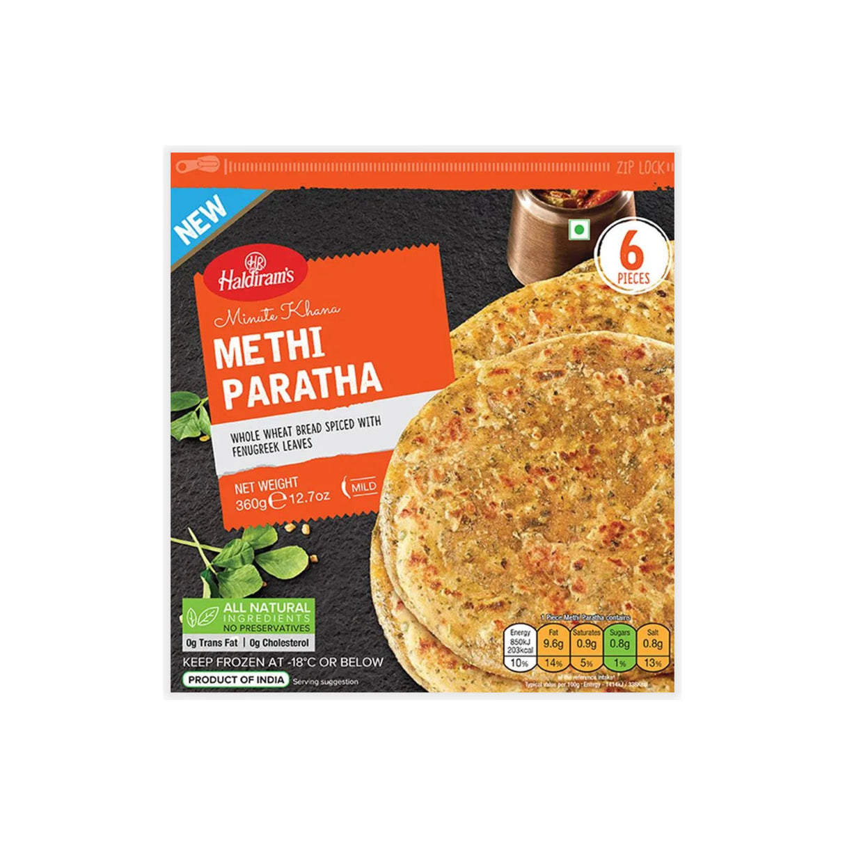 HALDIRAMS MINUTE KHANA METHI PARATHA 6PCS