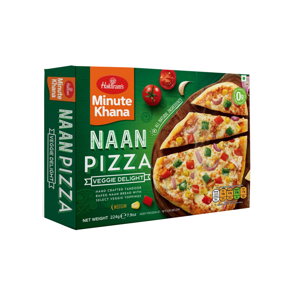 HALDIRAMS MINUTE KHANA NAAN PIZZA VEGGIE DELIGHT