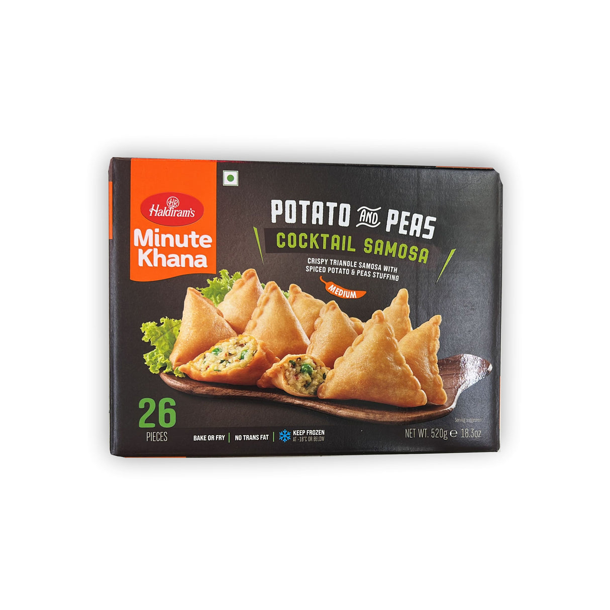 HALDIRAMS MINUTE KHANA POTATO & PEAS COCKTAIL SAMOSA 26PCS