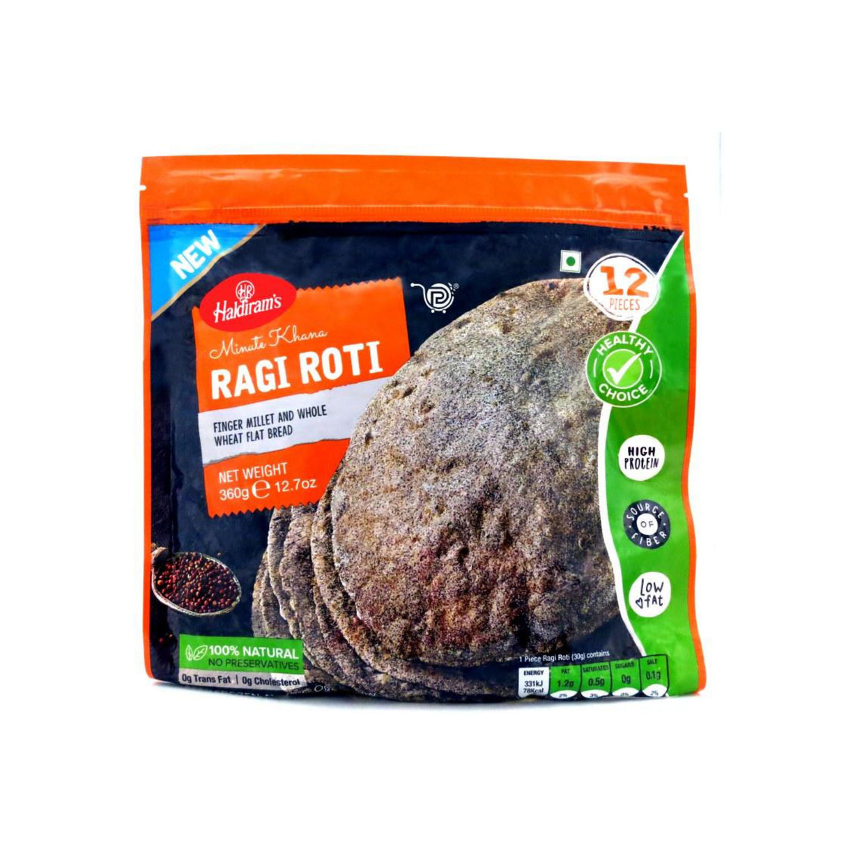 HALDIRAMS MINUTE KHANA RAGI ROTI 12PCS