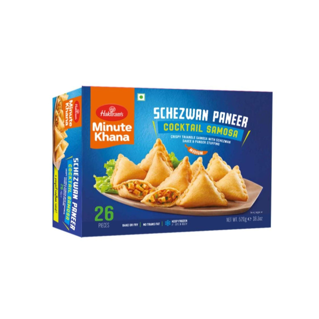 HALDIRAMS MINUTE KHANA SCHEZWAN PANEER COCKTAIL SAMOSA 26PCS