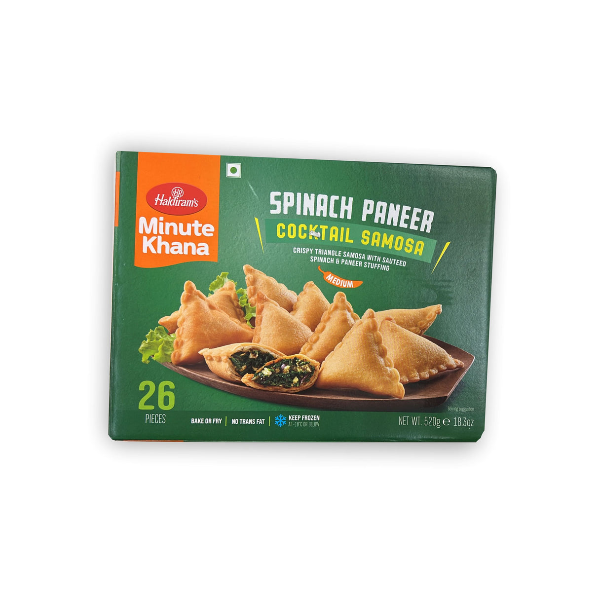 HALDIRAMS MINUTE KHANA SPINACH PANEER SAMOSA 26PCS