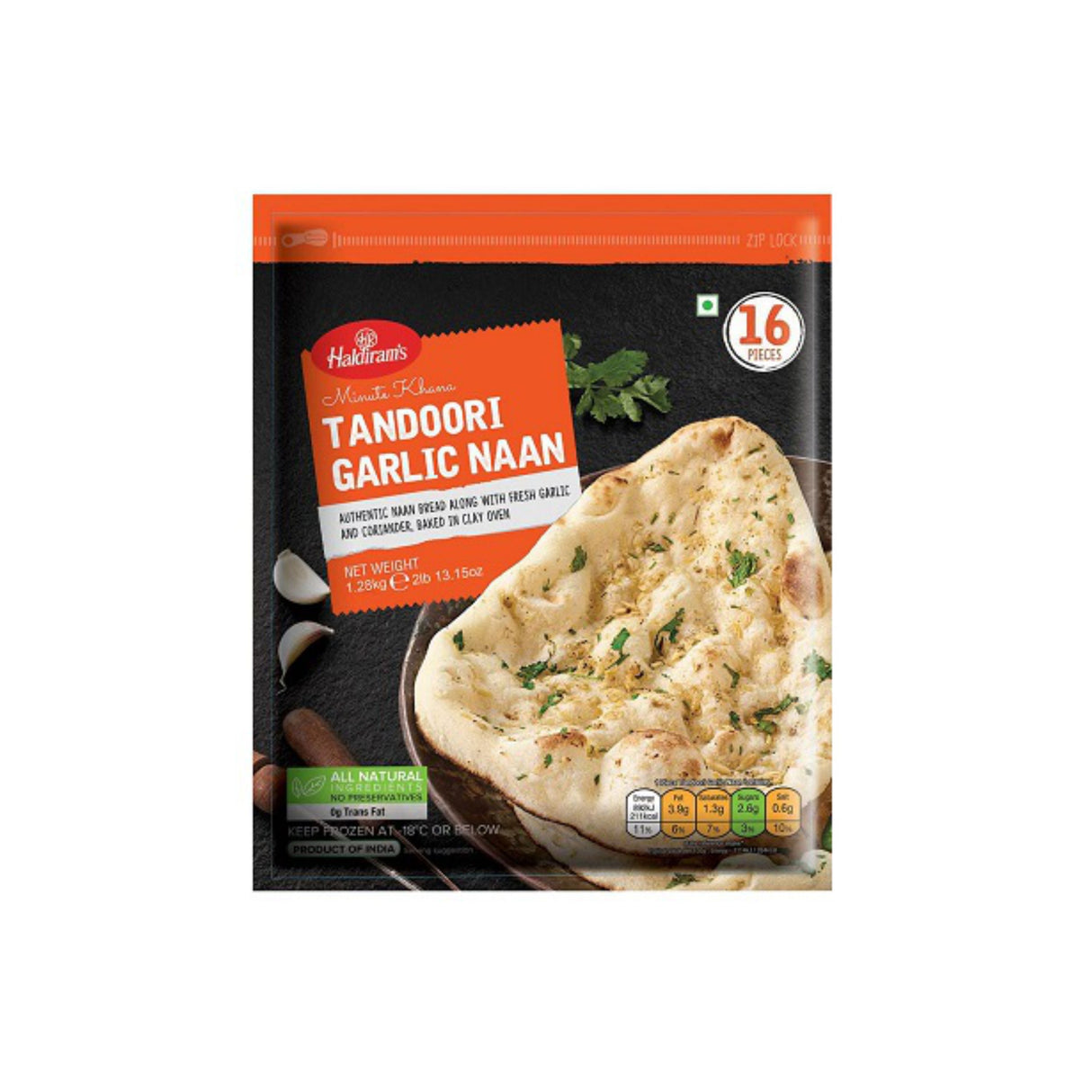 HALDIRAMS MINUTE KHANA TANDOORI GARLIC NAAN