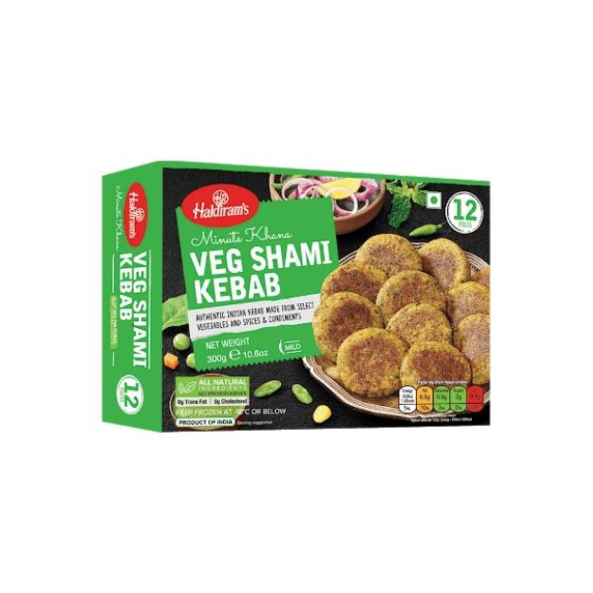 HALDIRAMS MINUTE KHANA VEG SHAMI KEBAB 12PCS