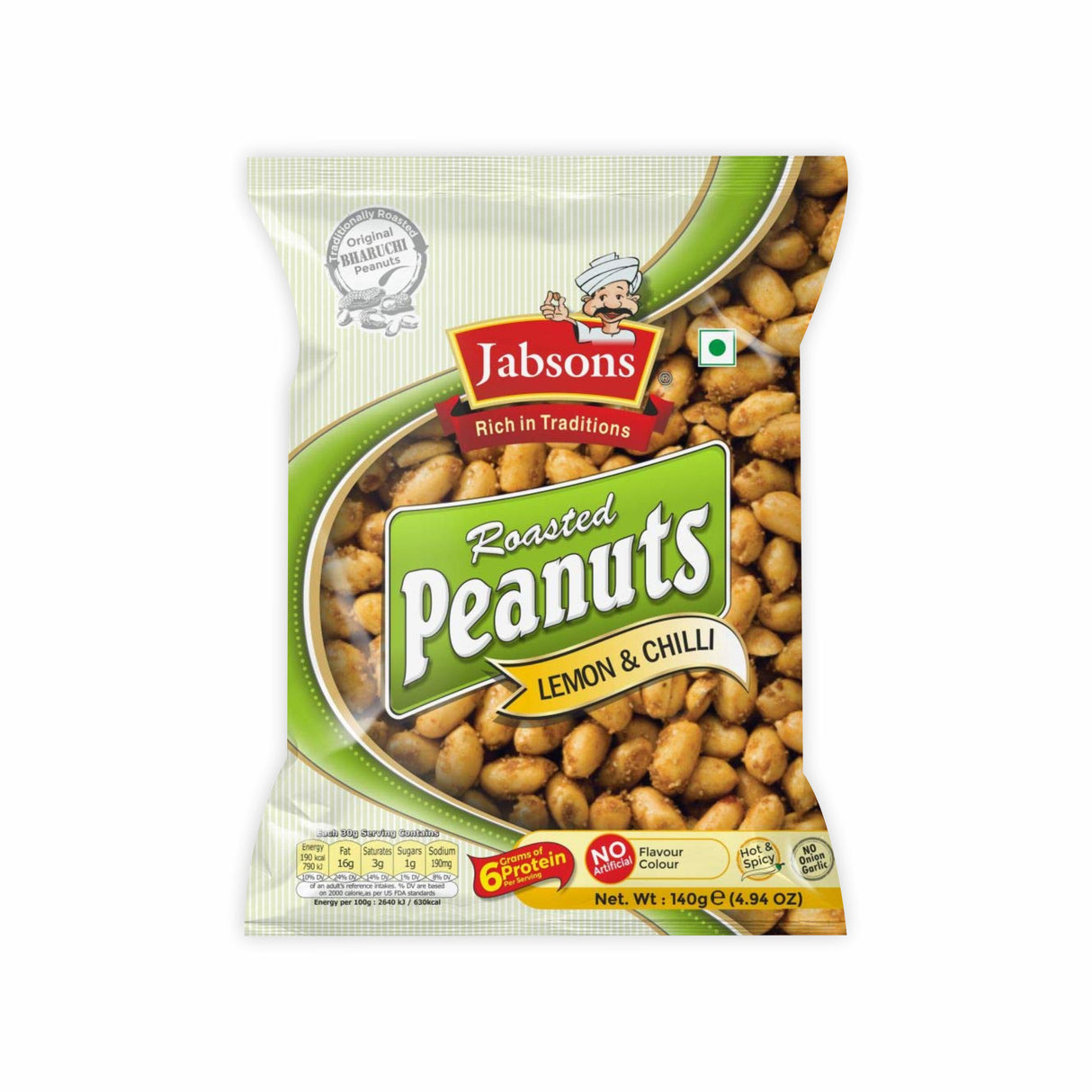 JABSONS ROASTED LEMON & CHILLI PEANUTS