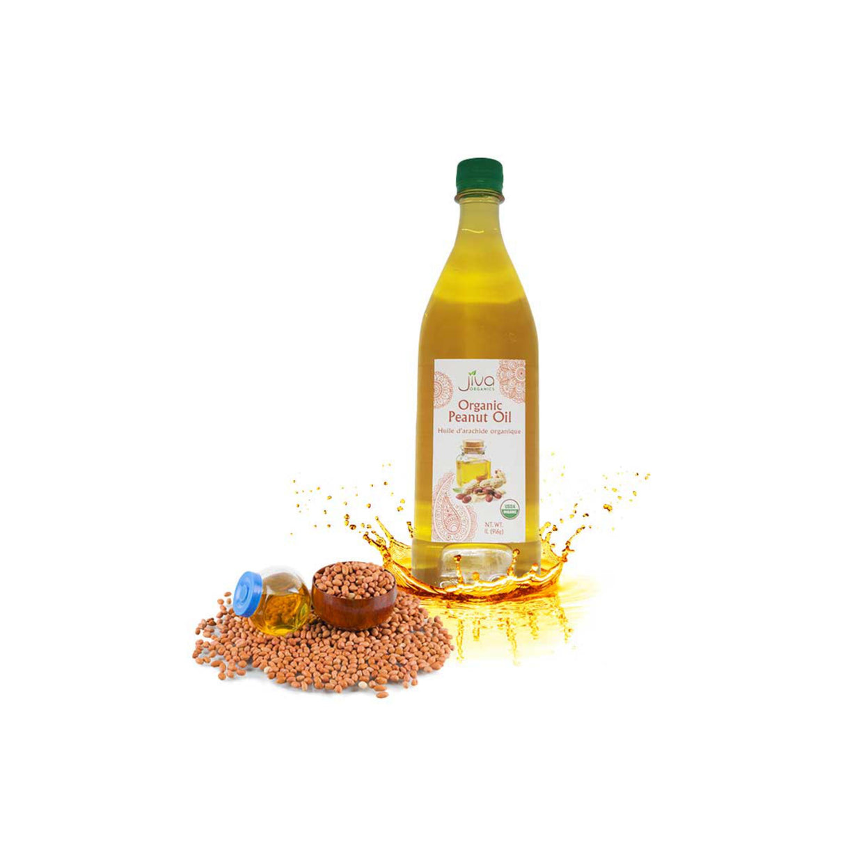 JIVA ORGANICS ORGANIC PEANUT OIL 1LTR