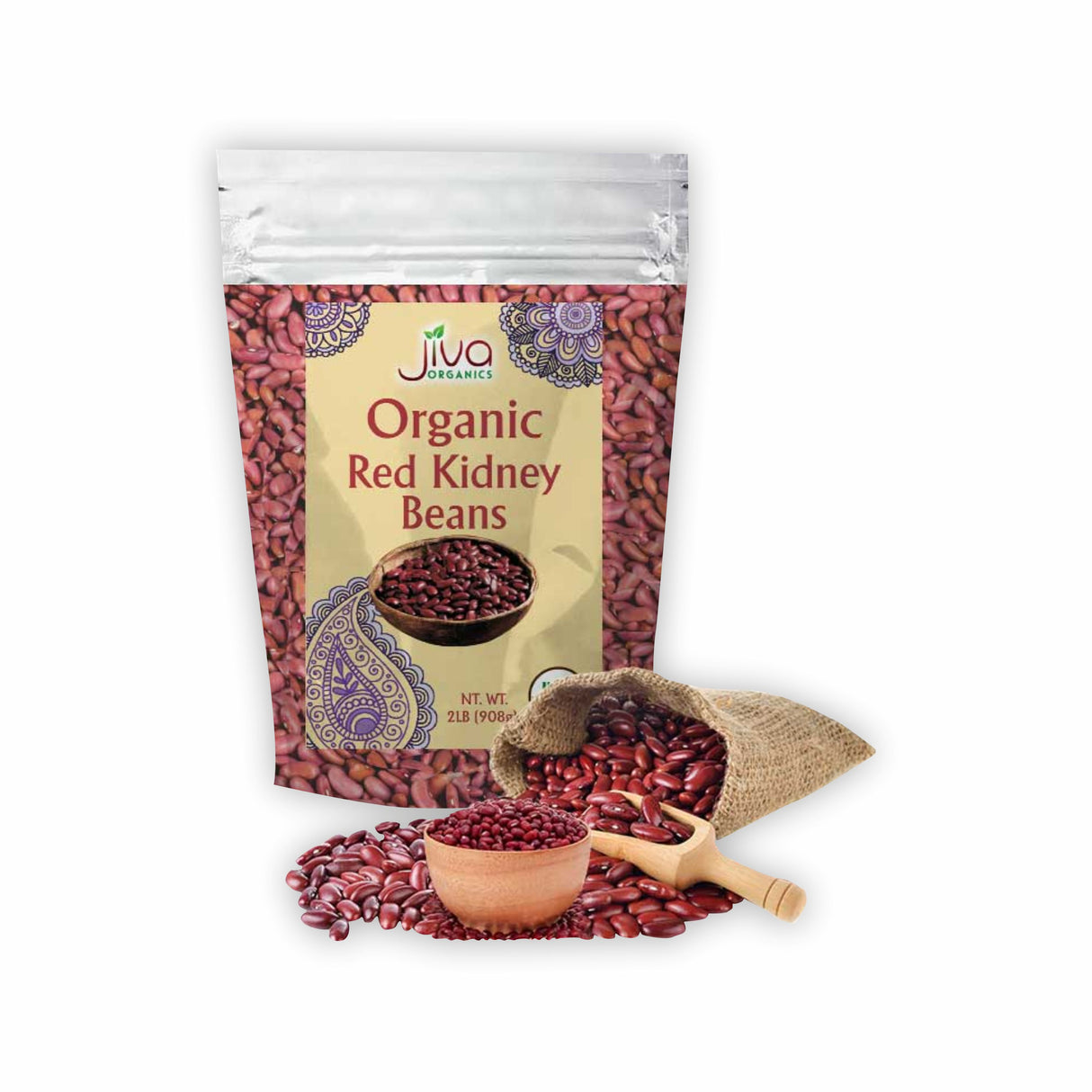 JIVA ORG RED KIDNEY BEANS DARK 2LB