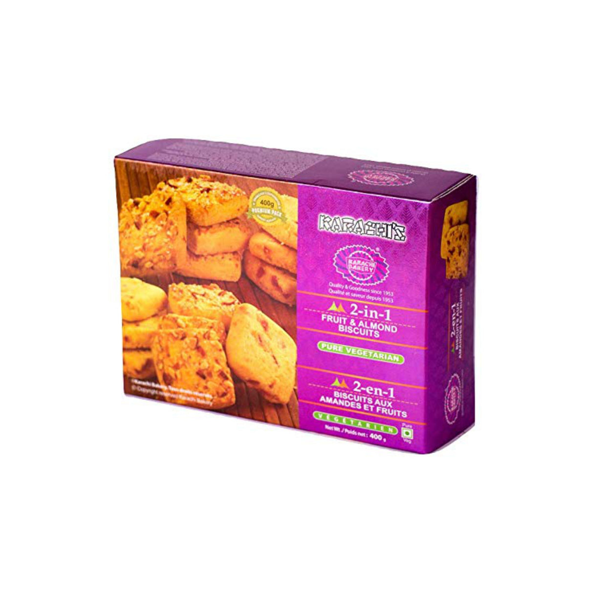 KARACHI BAKERS 2 IN 1 - FRUIT AND ALMONDS BISCUIT