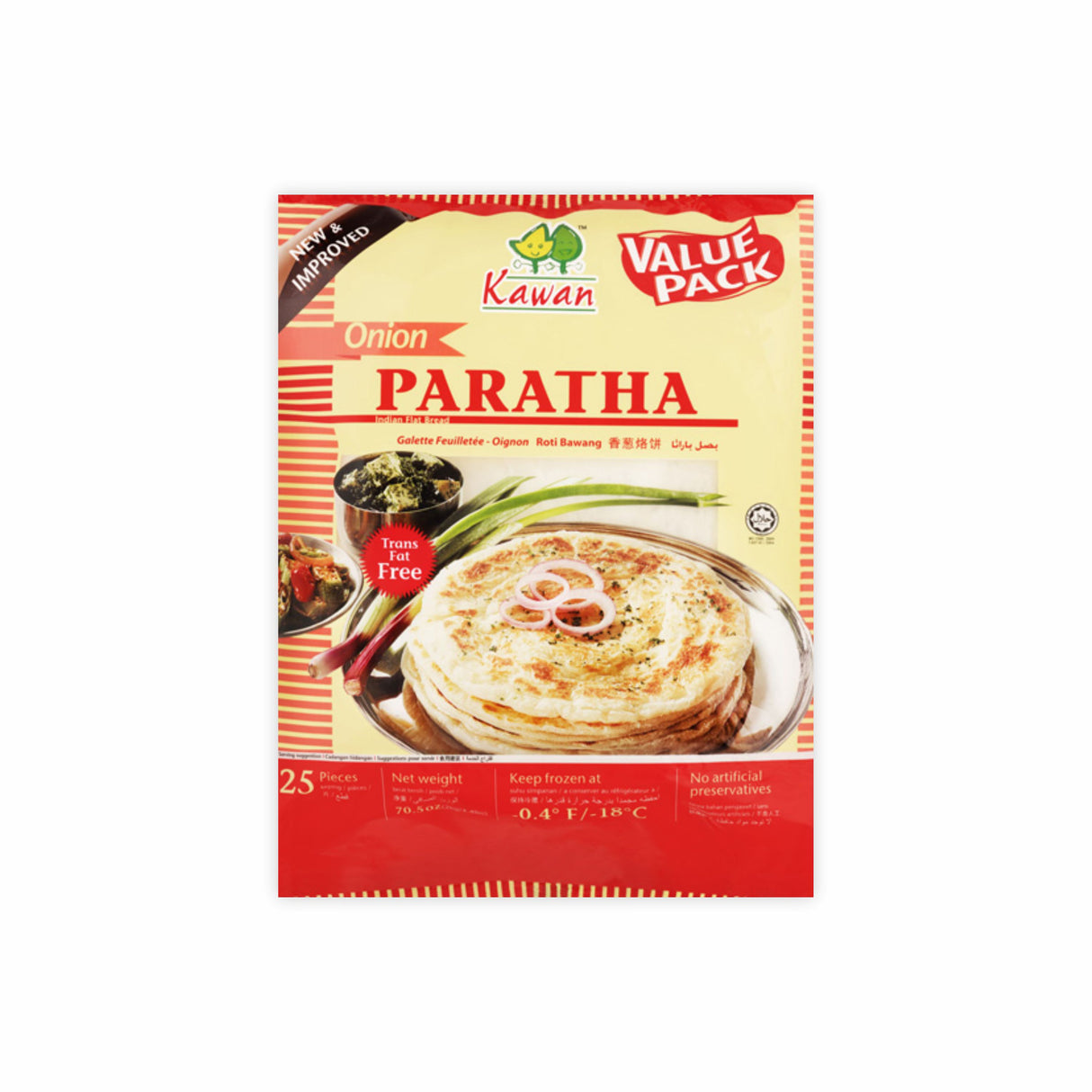 KAWAN ONION PARATHA 25 PCS