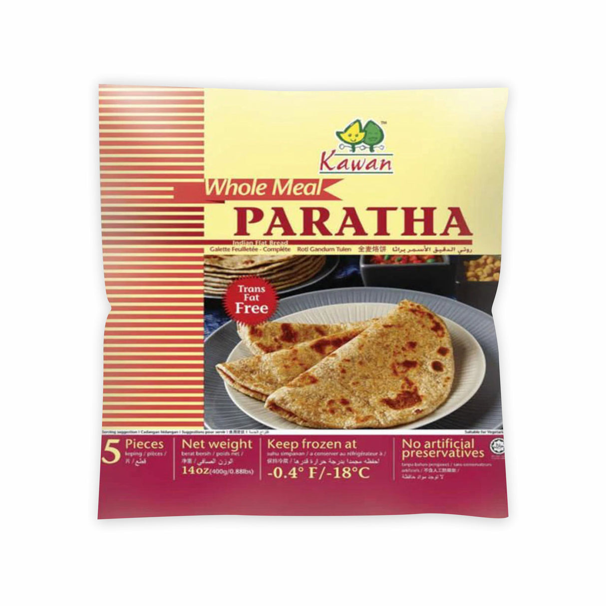 KAWAN WHOLE MEAL PARATHA 5PCS