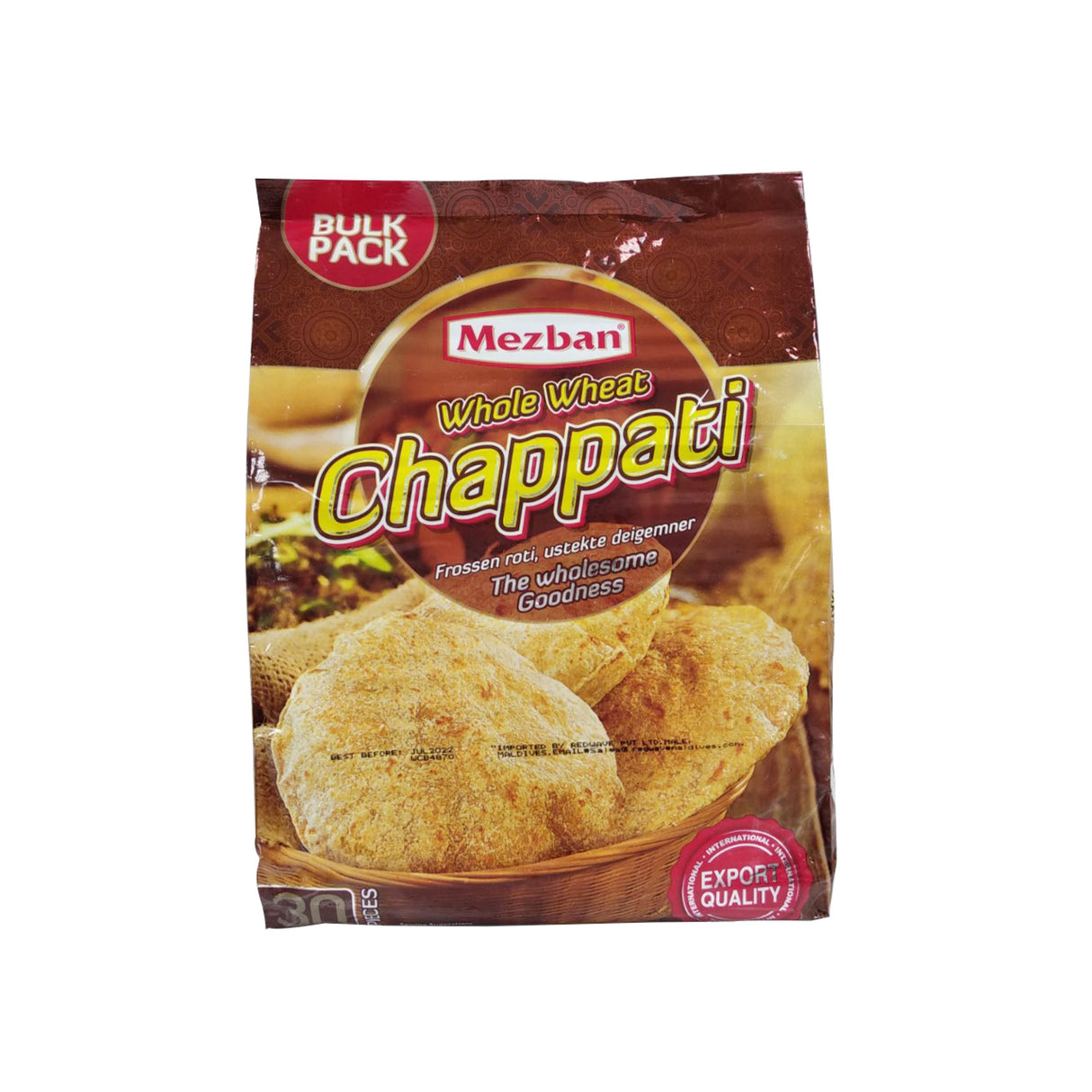 MEZBAN WHOLE WHEAT CHAPPATI 30PCS