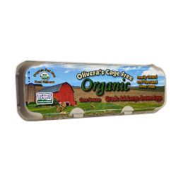 OLIVERA"S CAGE FREE ORGANIC GRADE AA LARGE BROWN EGGS .ONE DOZEN