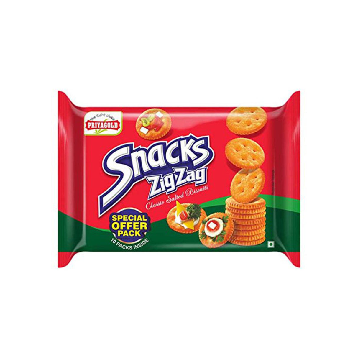 PRIYAGOLD SNACKS ZIG-ZAG PACK OF 10