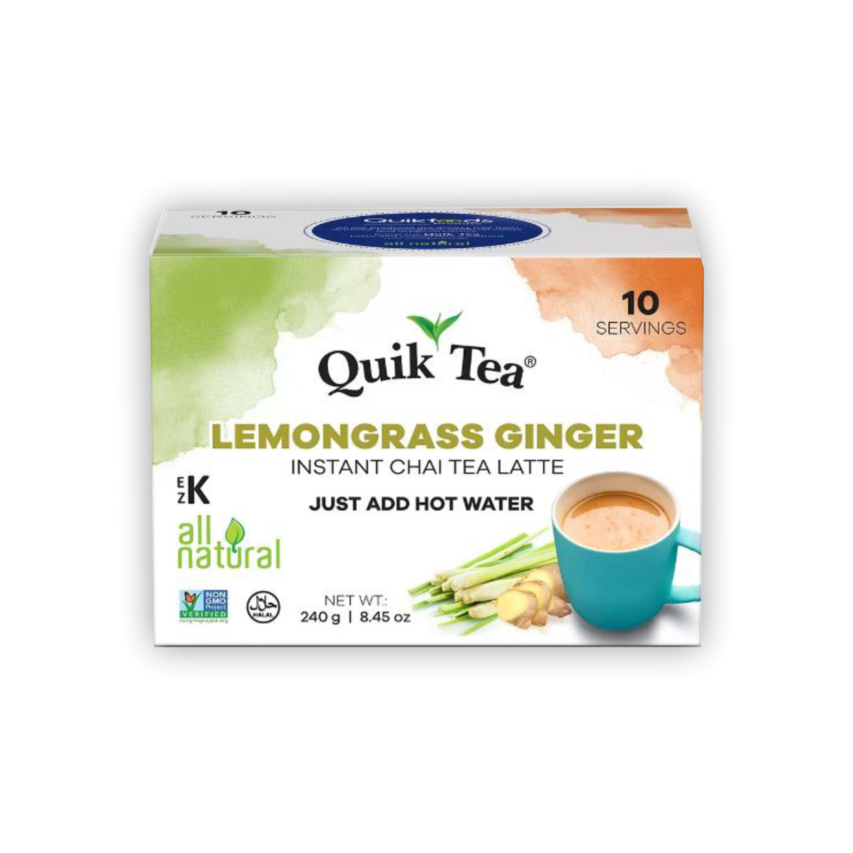 QUIK TEA LEMONGRASS GINGER CHAI - 10 SACHETS