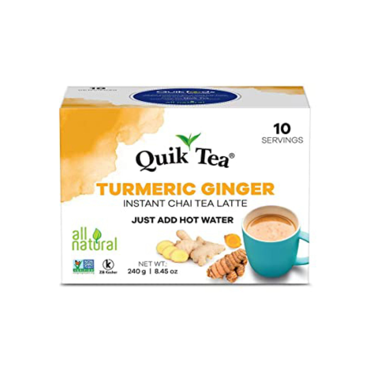 QUIK TEA TURMERIC GINGER CHAI - 10 SACHETS