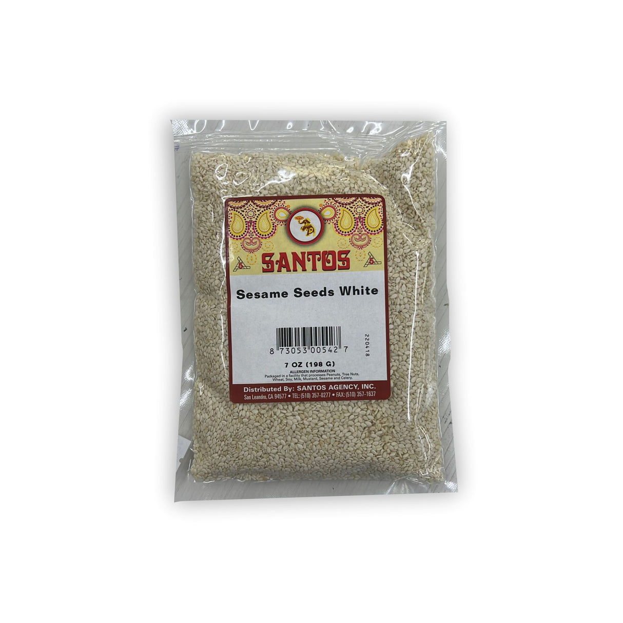 SANTOS SESAME SEEDS WHITE (200GM)