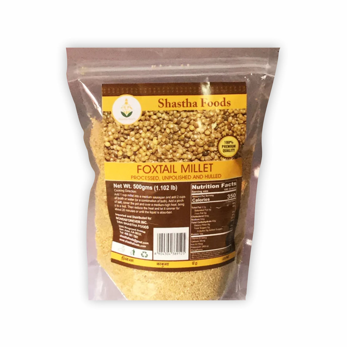 SHASTHA FOODS FOXTAIL MILLET