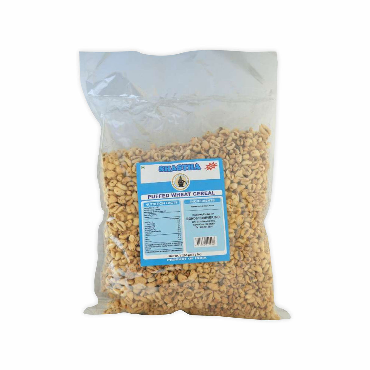 SHASTHA FOODS PUFFED WHEAT CEREAL