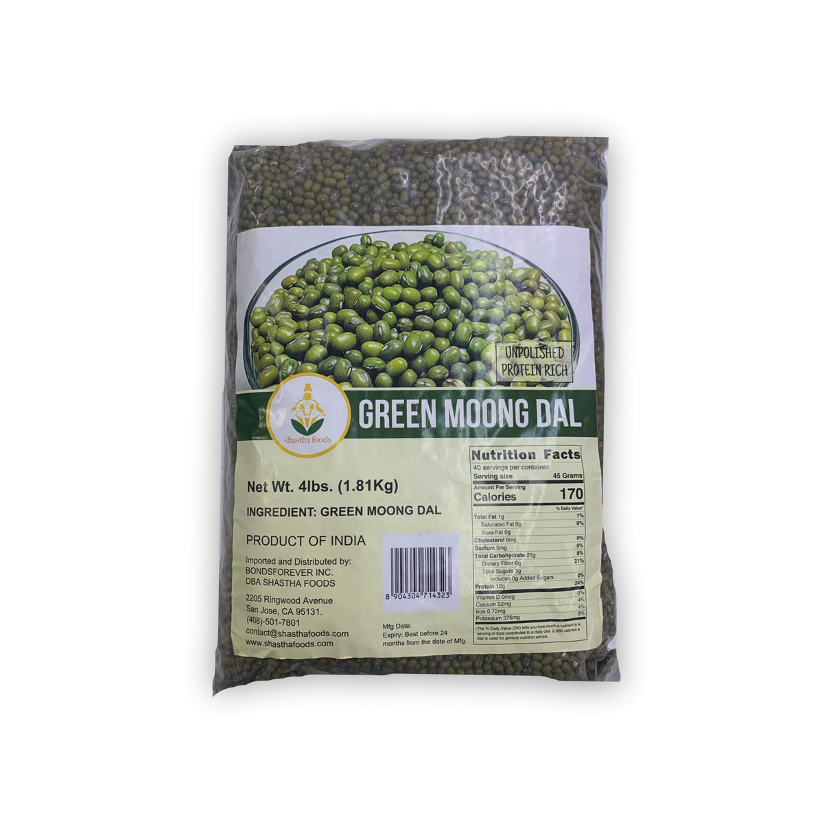 SHASTHA GREEN MOONG DAL