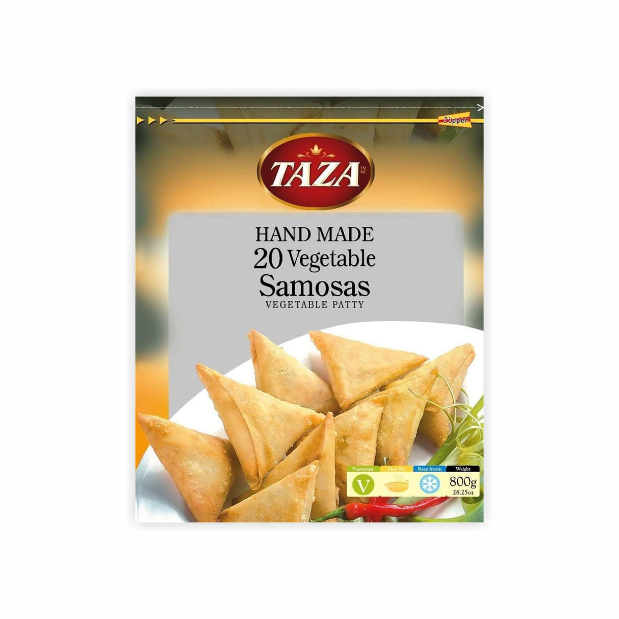 TAZA HANDMADE 20 SAMOSAS VEG